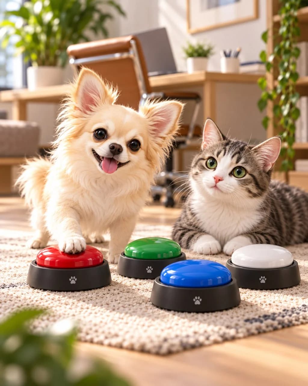 Визуализация устройства Pet Office: Смарт-кнопки