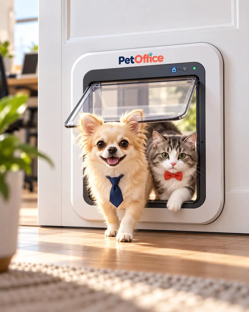 Визуализация устройства Pet Office: Смарт-дверь